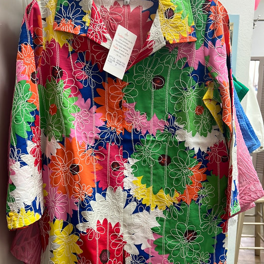 Toofan floral multi embroidered shirt