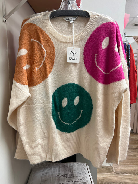 Davi & Dani smiley face sweater