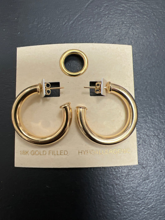 Gold hoop earrings
