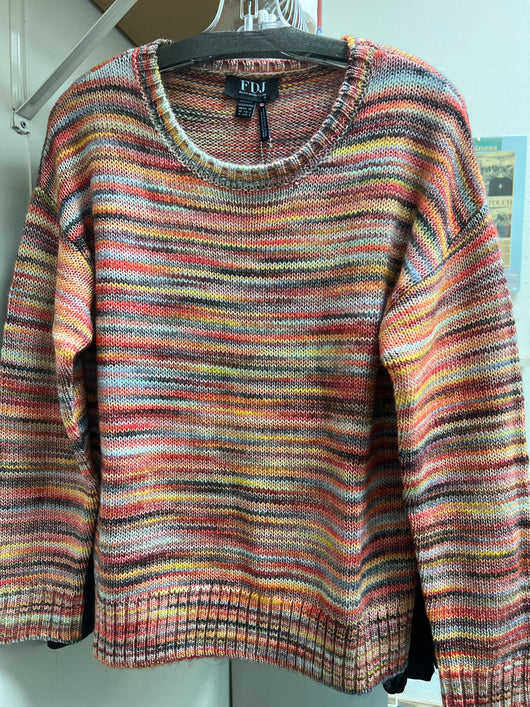 FDJ multi space dye stripe sweater