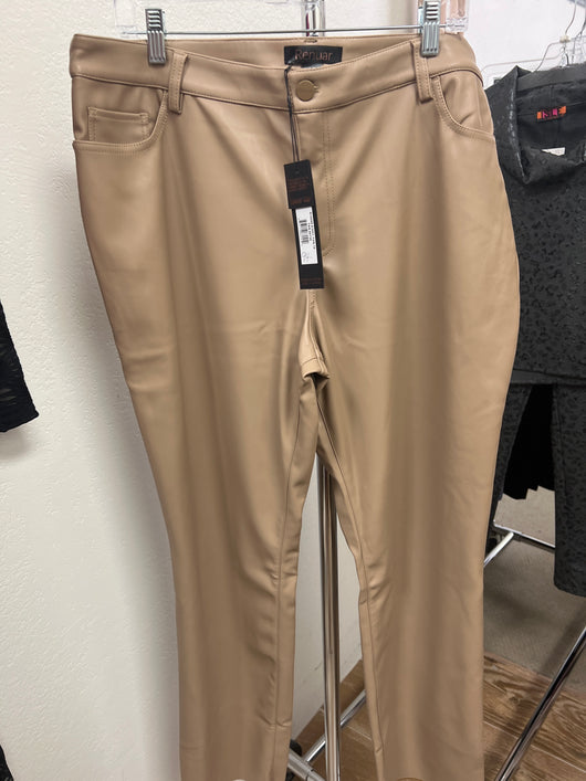 Renuar tan faux leather pants