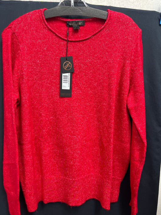Renuar crew neck sweater berry red