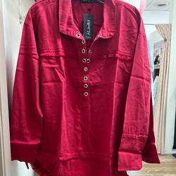 APNY red tencel grommets top