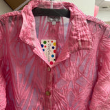Toofan fuchsia pink wire collar shirt
