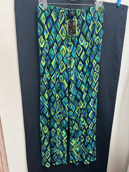 PURE navy/citrus print pull on pants