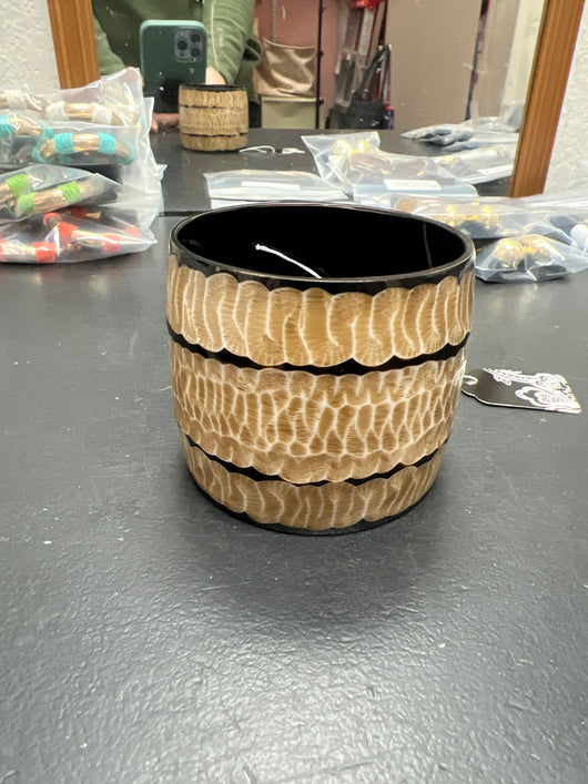 Lordane brown resin cuff bracelet