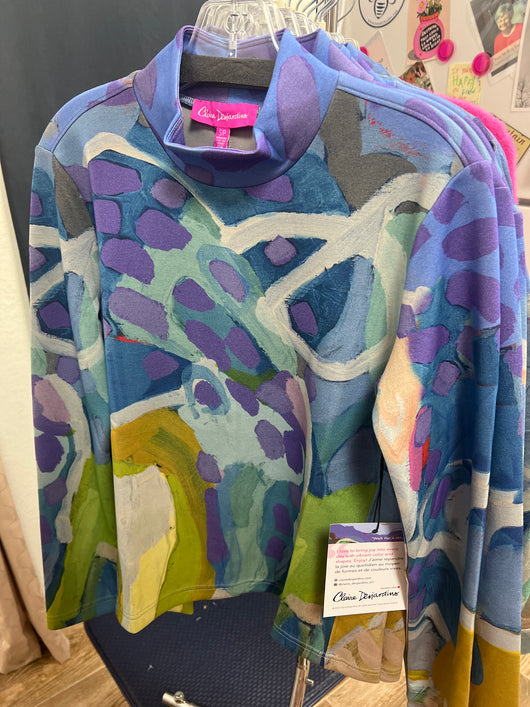 Claire D “walk for a while” funnel neck