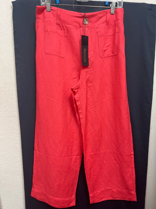 Renuar wide leg linen pants corally