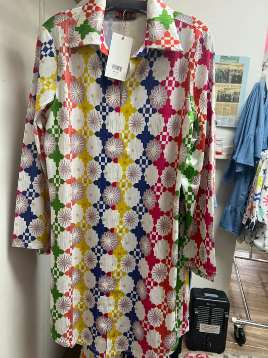 Isle diamond multi tonnie dress