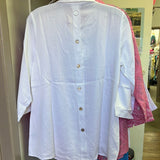 Toofan white button detail tencel tunic