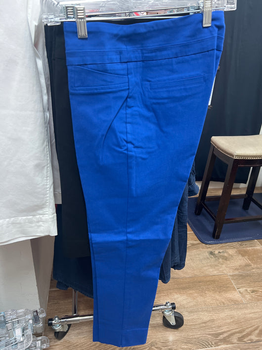 Renuar pull on ankle pant royalty blue
