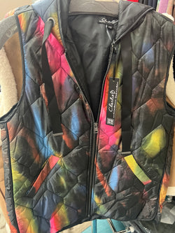 Charlie B black neon puffer vest