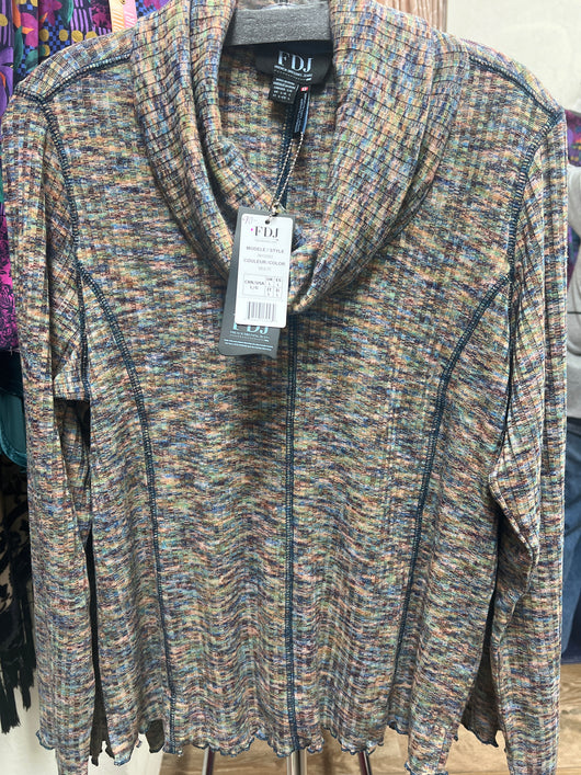 FDJ multi cowl neck long sleeve top