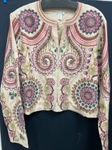 Tribal embroidered antique rose jacket
