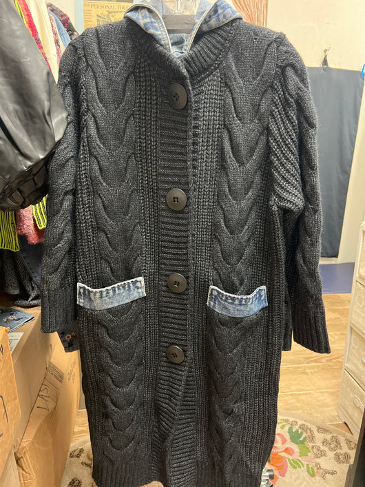 JOH denim sweater jacket dress