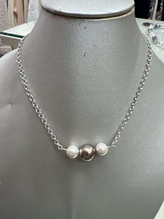 Michele Busch silver necklace