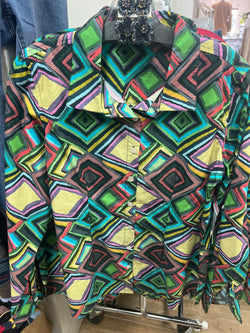 APNY multi abstract squares shirt