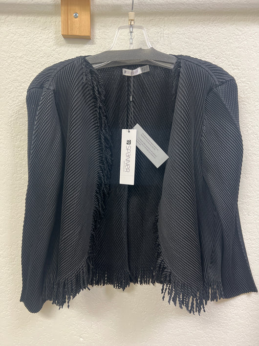 Spanner black fringe cardigan