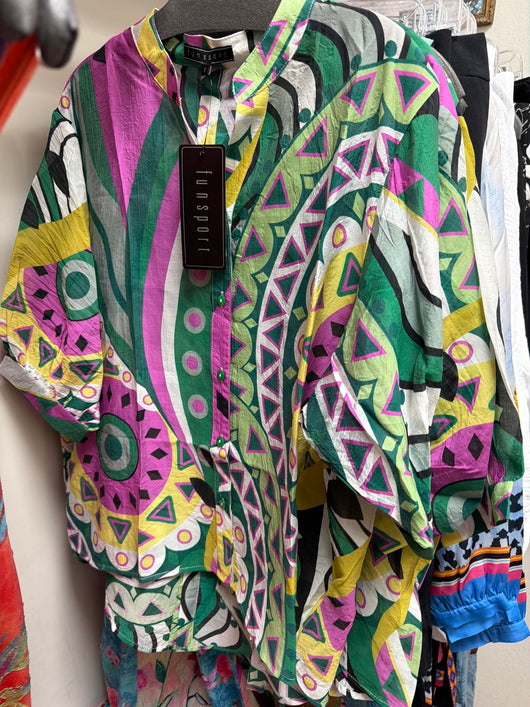 Funsport green multi top