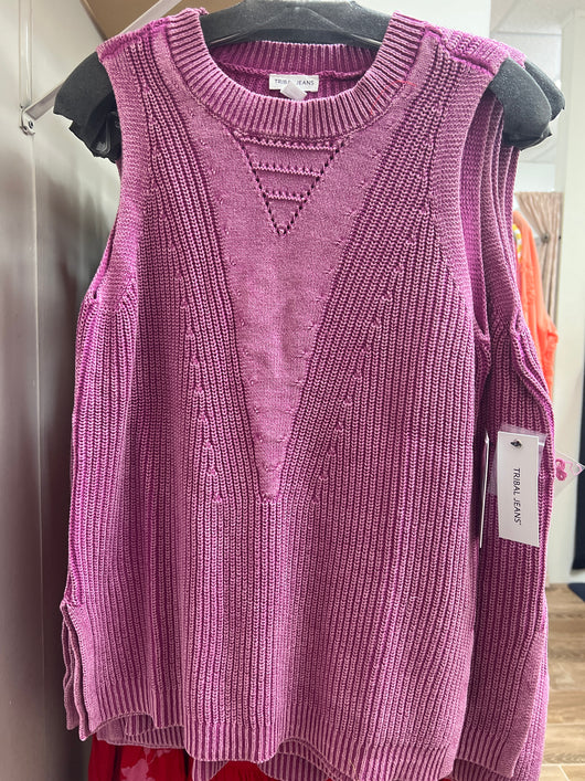 Tribal passion fruit knit tank