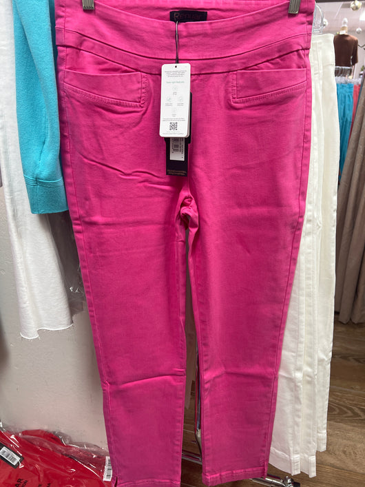 Renuar tencel pull on pants watermelon pink
