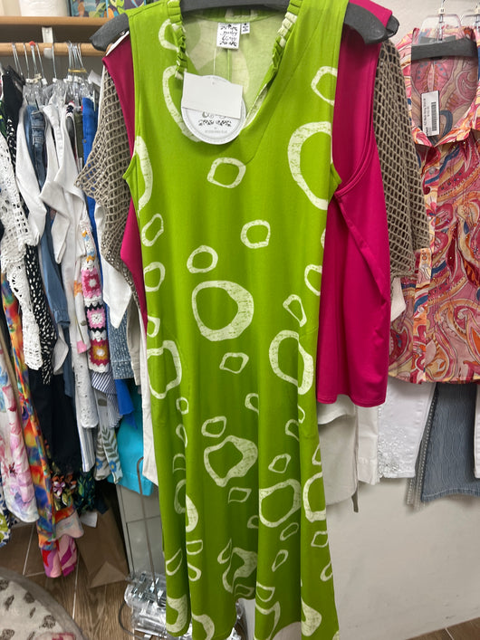 Parsley & Sage lime green bubbles dress