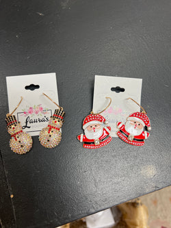 Blingy Christmas earrings