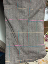 Renuar herringbone chocolate combo checked gauchos