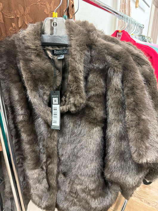 Renuar Chocolate Fur Poncho