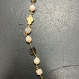 Michele Busch smoky quartz gold necklace