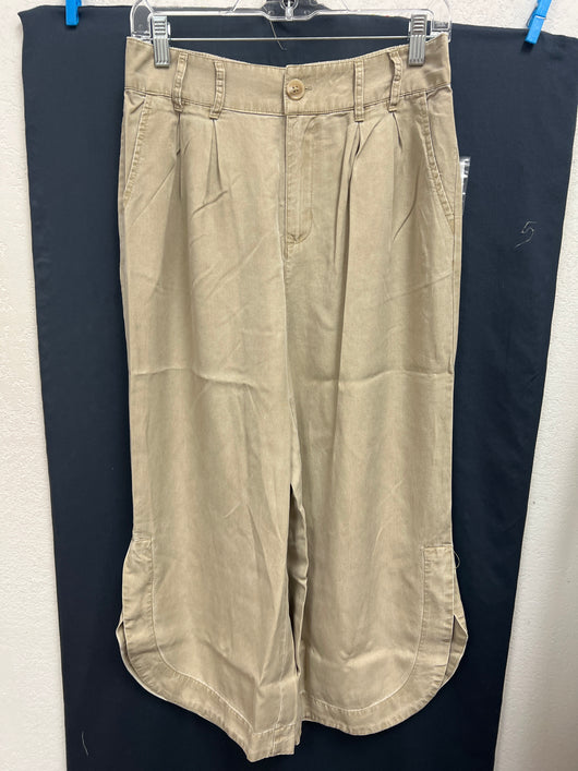 Tribal dusty sand ankle side slit pants