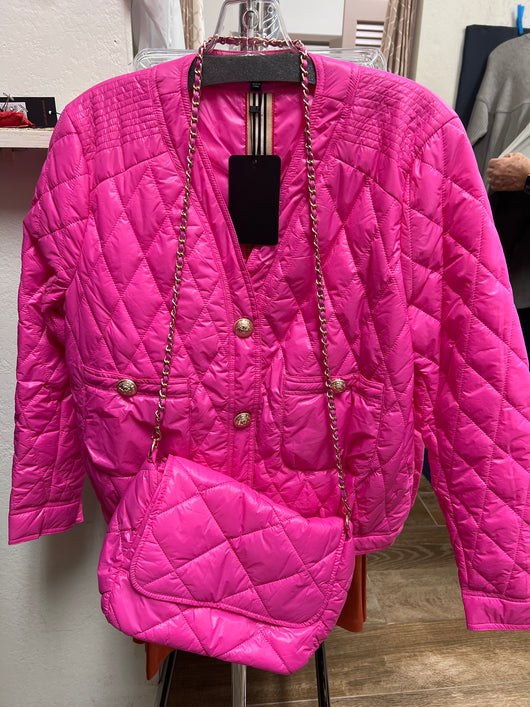 JOH hot pink jacket with matching bag