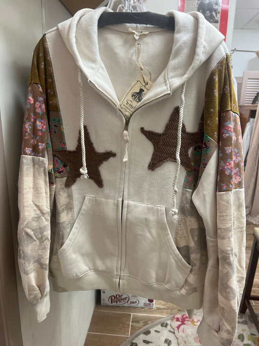 Easel star patchwork jacket