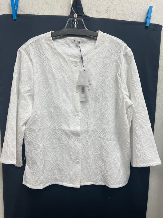 Spanner white embossed cardigan