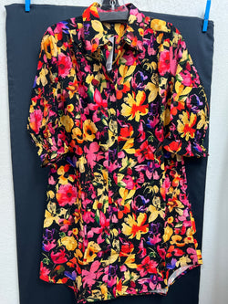 Boho chic black floral dress