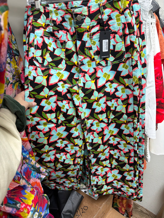 APNY black turquoise multi jeans