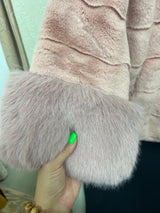 JOH fuzzy fur jacket mauve