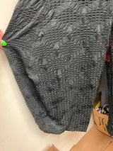 Kozan black lava textured jade pants