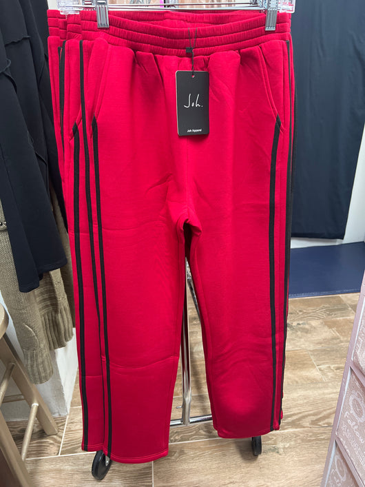 JOH red pants with black stripes