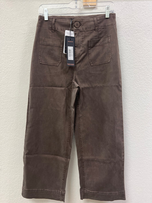 Renuar tencel wide leg crop chocolate