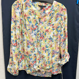 Zac & Rachel yellow multi floral blouse