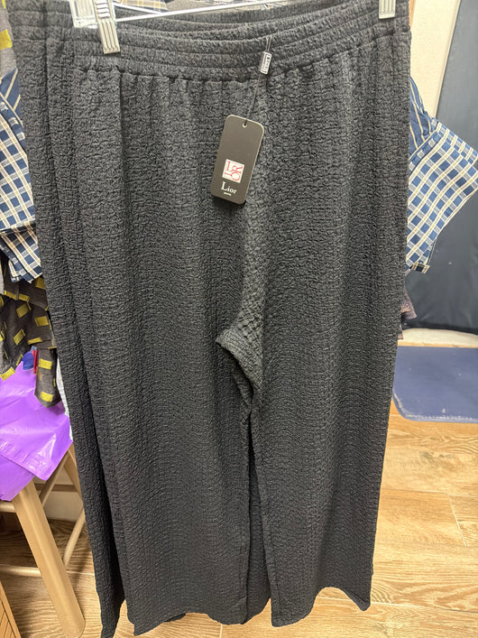 Lior black textured pants