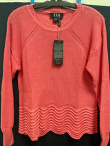 FDJ coral wavy textured sweater