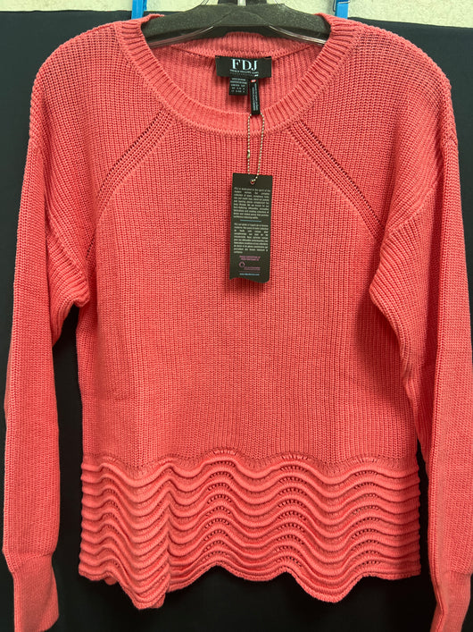 FDJ coral wavy textured sweater