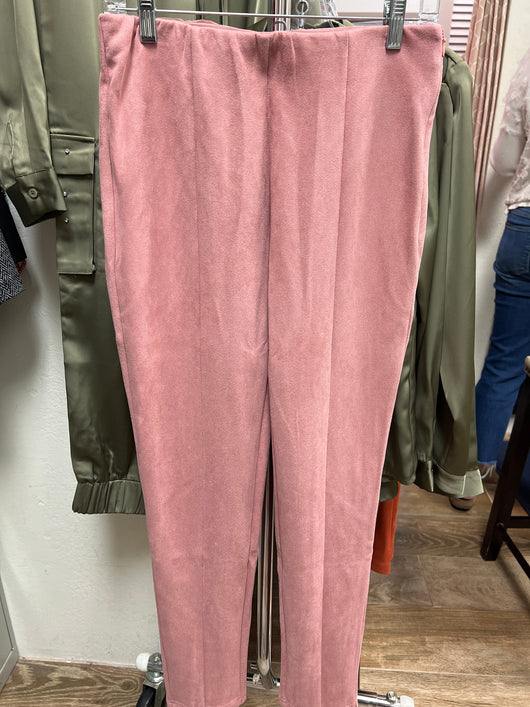 Spanner suede pants flamingo pink