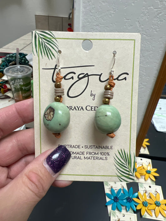 Tagua ida earrings