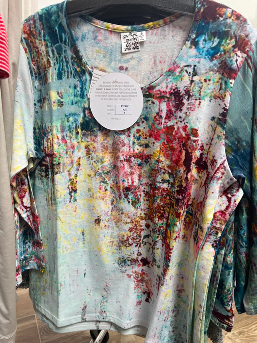 Parsley & Sage multi 3/4 Alina top
