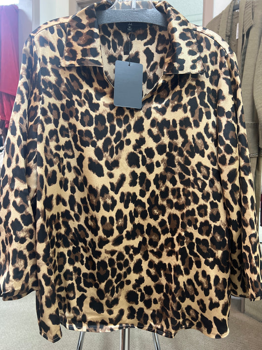 JOH leopard v neck blouse