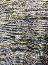 PURE purple blue stripe L/S v neck top