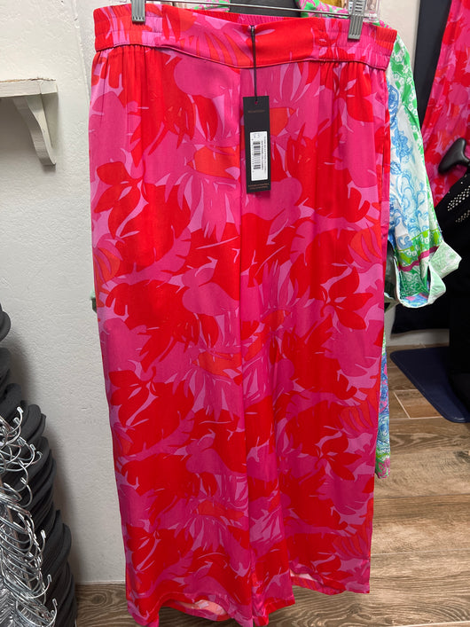 Renuar watermelon combo flowy pants